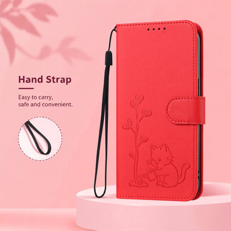 YX0014 Cat Watering Tree Buckle Vegan Leather Phone Case with Lanyard, For Xiaomi 17 Max 5G, For Xiaomi 17T Pro 5G, For Xiaomi 17T 5G, For Xiaomi Poco X8 Pro Max / Redmi Turbo 5 Max, For Xiaomi Poco X8 Pro 5G / Redmi Turbo 5 5G, For Xiaomi 17 Ultra    ...