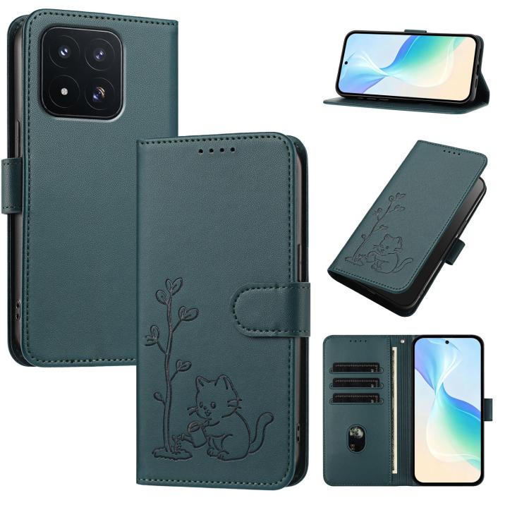 YX0014 Cat Watering Tree Buckle Vegan Leather Phone Case with Lanyard, For Xiaomi 17 Max 5G, For Xiaomi 17T Pro 5G, For Xiaomi 17T 5G, For Xiaomi Poco X8 Pro Max / Redmi Turbo 5 Max, For Xiaomi Poco X8 Pro 5G / Redmi Turbo 5 5G, For Xiaomi 17 Ultra    ...