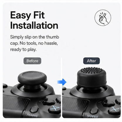XDcase 8pcs Silicone Anti-Slip Joystick Cap Stackable Cover for PS5 / Switch Pro / Xbox 360 Gamepad