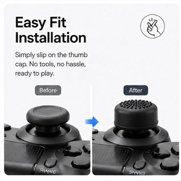 XDcase Lot de 8 Capuchons de Joystick en Silicone Antidérapants et Empilables pour Manette PS5 / Switch Pro / Xbox 360