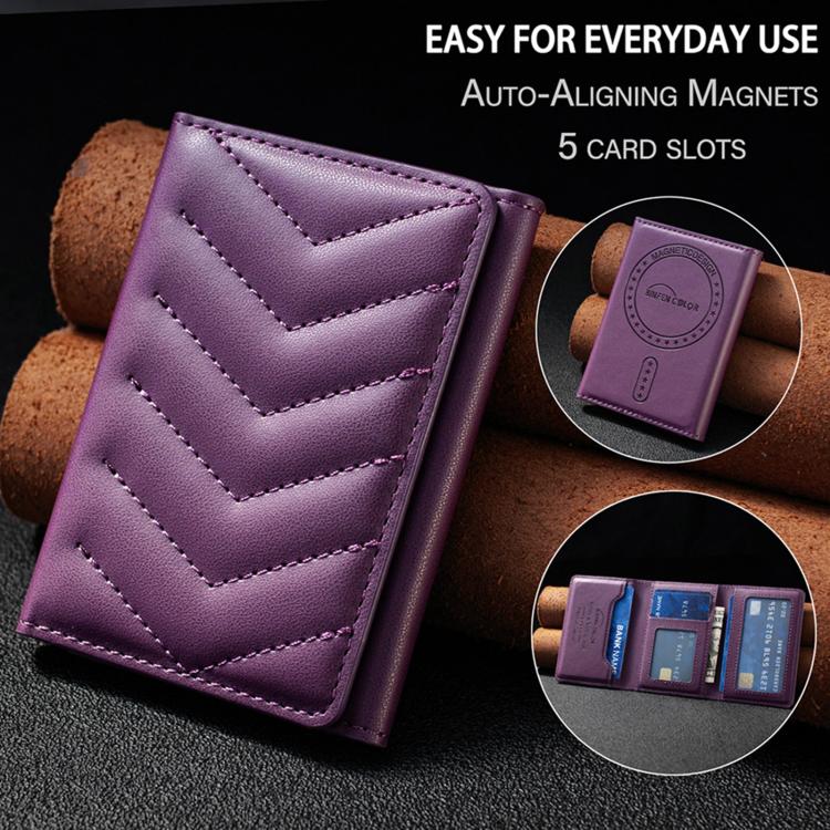 BFK36 Magnetic V-shaped Mobile Phone Holder RFID Card Slots