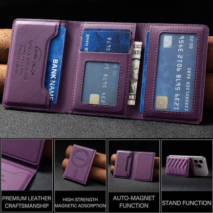 BFK36 Magnetic V-shaped Mobile Phone Holder RFID Card Slots