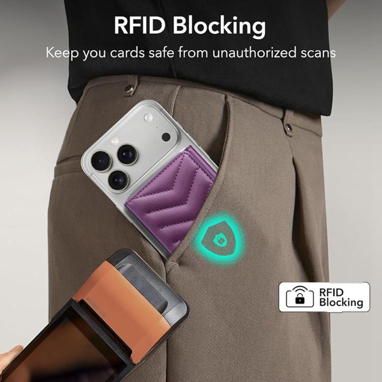 BFK36 Magnetic V-shaped Mobile Phone Holder RFID Card Slots