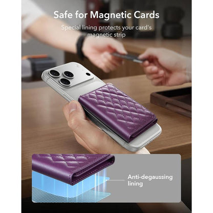 BFK37 Magnetic Rhombus Lattice Mobile Phone Holder RFID Card Slots
