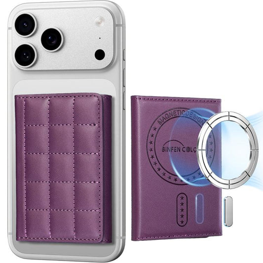 BFK38 Magnetic Square-shaped Mobile Phone Holder RFID Card Slots