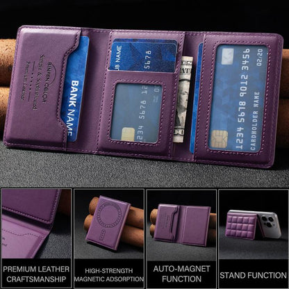 BFK38 Magnetic Square-shaped Mobile Phone Holder RFID Card Slots