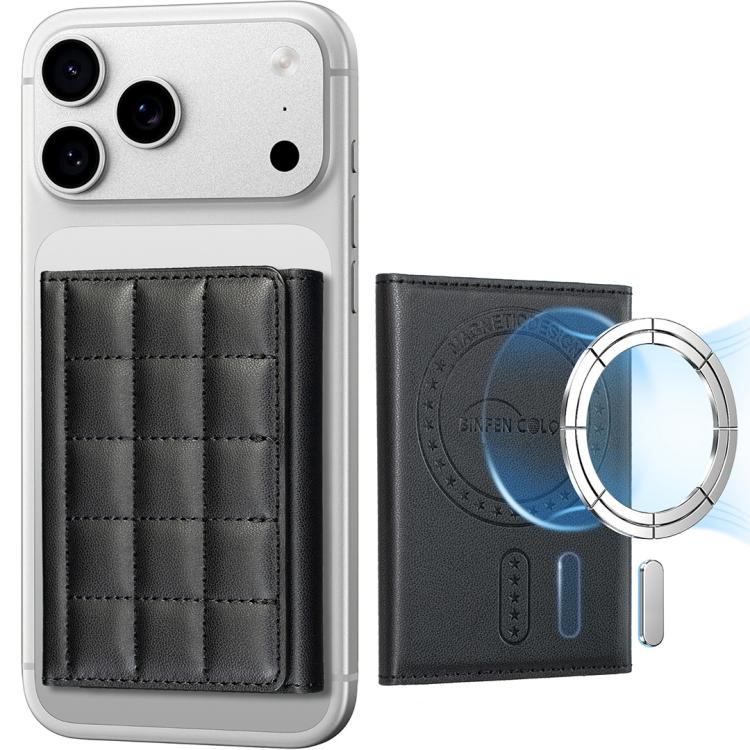 BFK38 Magnetic Square-shaped Mobile Phone Holder RFID Card Slots