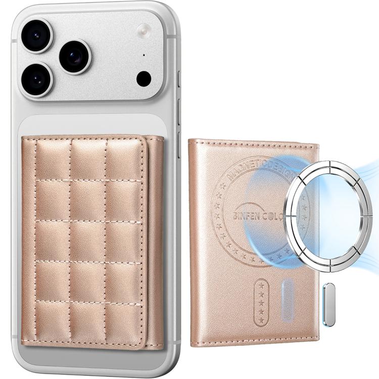 BFK38 Magnetic Square-shaped Mobile Phone Holder RFID Card Slots