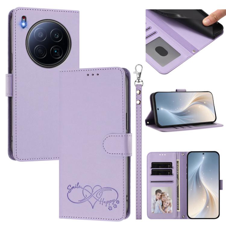 Happy Heart Pattern Magnetic Closure Vegan Leather Phone Case with Wrist Strap, For Tecno Pova 7 4G, For Tecno Spark Go 1/Go 2025, For Tecno Camon 40 Pro 4G Global, For Tecno Camon 40 Premier, For Tecno Camon 40, For Tecno Spark 30C 5G/Pop 9 5G        ...