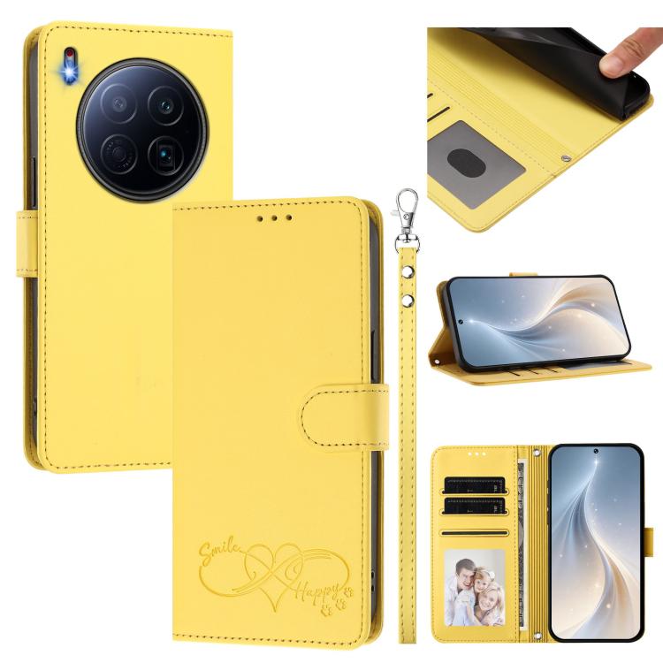 Happy Heart Pattern Magnetic Closure Vegan Leather Phone Case with Wrist Strap, For Tecno Pova 7 4G, For Tecno Spark Go 1/Go 2025, For Tecno Camon 40 Pro 4G Global, For Tecno Camon 40 Premier, For Tecno Camon 40, For Tecno Spark 30C 5G/Pop 9 5G        ...