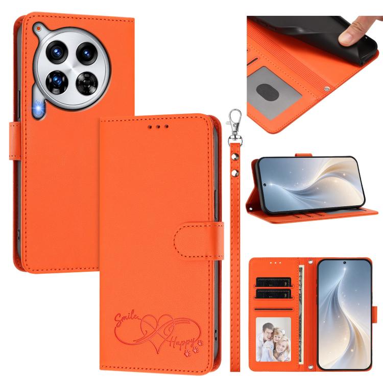 Happy Heart Pattern Magnetic Closure Vegan Leather Phone Case with Wrist Strap, For Tecno Spark 30, For Tecno Pova 6 Neo 5G, For Tecno Spark 30C, For Tecno Spark 20 Pro 5G, For Tecno Spark 10 Pro Magic Magenta, For Tecno Pova 6, For Tecno Pova 6 / 6 Pr...