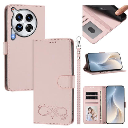 Happy Heart Pattern Magnetic Closure Vegan Leather Phone Case with Wrist Strap, For Tecno Spark 30, For Tecno Pova 6 Neo 5G, For Tecno Spark 30C, For Tecno Spark 20 Pro 5G, For Tecno Spark 10 Pro Magic Magenta, For Tecno Pova 6, For Tecno Pova 6 / 6 Pr...