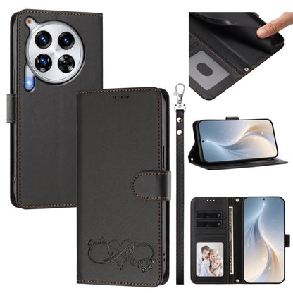Happy Heart Pattern Magnetic Closure Vegan Leather Phone Case with Wrist Strap, For Tecno Spark 30, For Tecno Pova 6 Neo 5G, For Tecno Spark 30C, For Tecno Spark 20 Pro 5G, For Tecno Spark 10 Pro Magic Magenta, For Tecno Pova 6, For Tecno Pova 6 / 6 Pr...