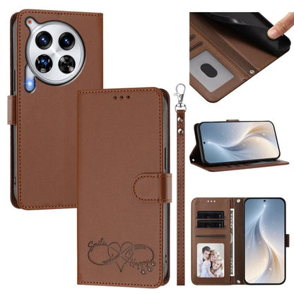 Happy Heart Pattern Magnetic Closure Vegan Leather Phone Case with Wrist Strap, For Tecno Spark 30, For Tecno Pova 6 Neo 5G, For Tecno Spark 30C, For Tecno Spark 20 Pro 5G, For Tecno Spark 10 Pro Magic Magenta, For Tecno Pova 6, For Tecno Pova 6 / 6 Pr...
