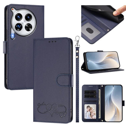 Happy Heart Pattern Magnetic Closure Vegan Leather Phone Case with Wrist Strap, For Tecno Spark 30, For Tecno Pova 6 Neo 5G, For Tecno Spark 30C, For Tecno Spark 20 Pro 5G, For Tecno Spark 10 Pro Magic Magenta, For Tecno Pova 6, For Tecno Pova 6 / 6 Pr...