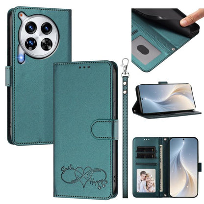 Happy Heart Pattern Magnetic Closure Vegan Leather Phone Case with Wrist Strap, For Tecno Spark 30, For Tecno Pova 6 Neo 5G, For Tecno Spark 30C, For Tecno Spark 20 Pro 5G, For Tecno Spark 10 Pro Magic Magenta, For Tecno Pova 6, For Tecno Pova 6 / 6 Pr...