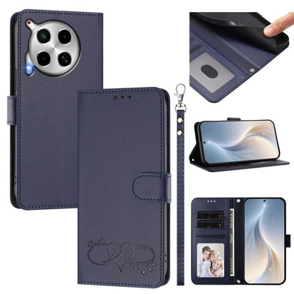 Happy Heart Pattern Magnetic Closure Vegan Leather Phone Case with Wrist Strap, For Tecno Camon 30 / 30 5G, For Tecno Spark 20 Pro+, For Tecno Pova 5 Pro, For Tecno Pova Neo 3, For Tecno Pova 5 4G, For Tecno Camon 20 Premier, For Tecno Camon 20 Pro 5G ...