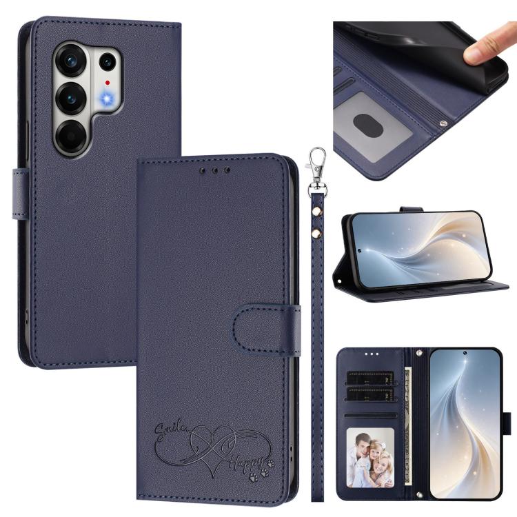 Happy Heart Pattern Magnetic Closure Vegan Leather Phone Case with Wrist Strap, For Tecno Pop 10, For Tecno Spark 20 Pro, For Tecno Spark GO 2023, For Tecno Pova 7 Neo 4G, For Tecno Spark 50 5G, For Tecno Spark 50 4G KN4, For Tecno Camon 50 Pro 4G     ...