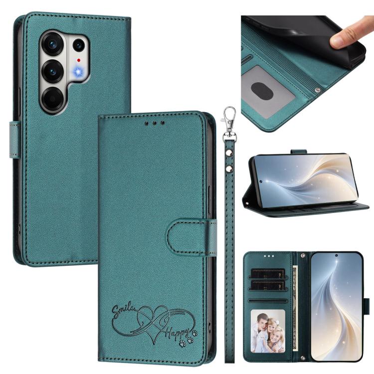 Happy Heart Pattern Magnetic Closure Vegan Leather Phone Case with Wrist Strap, For Tecno Pop 10, For Tecno Spark 20 Pro, For Tecno Spark GO 2023, For Tecno Pova 7 Neo 4G, For Tecno Spark 50 5G, For Tecno Spark 50 4G KN4, For Tecno Camon 50 Pro 4G     ...