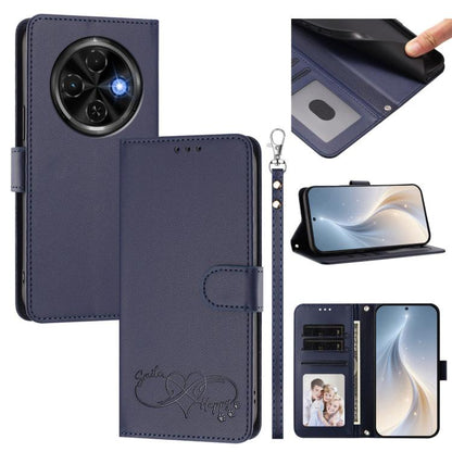 Happy Heart Pattern Magnetic Closure Vegan Leather Phone Case with Wrist Strap, For Tecno Spark 30, For Tecno Pova 6 Neo 5G, For Tecno Spark 30C, For Tecno Spark 20 Pro 5G, For Tecno Spark 10 Pro Magic Magenta, For Tecno Pova 6, For Tecno Pova 6 / 6 Pr...