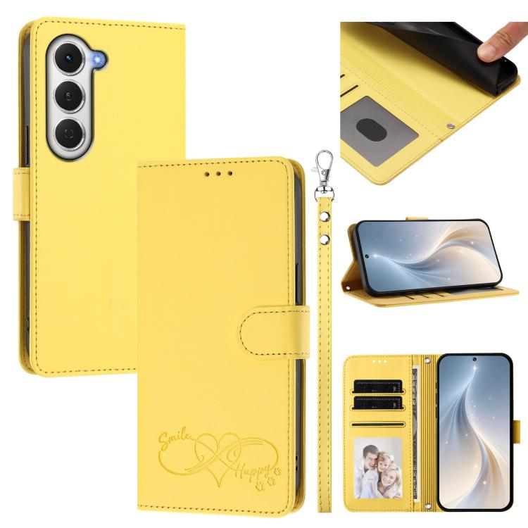 Happy Heart Pattern Magnetic Closure Vegan Leather Phone Case with Wrist Strap, For Tecno Spark 40 5G, For Tecno Spark Slim, For Tecno Spark GO 2024, For Tecno Spark 40C, For Tecno Pova 7 Pro 5G, For Tecno Spark 40 Pro+ 4G, For Tecno Spark 40 Pro 4G   ...
