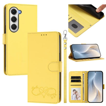 Happy Heart Pattern Magnetic Closure Vegan Leather Phone Case with Wrist Strap, For Tecno Spark 40 5G, For Tecno Spark Slim, For Tecno Spark GO 2024, For Tecno Spark 40C, For Tecno Pova 7 Pro 5G, For Tecno Spark 40 Pro+ 4G, For Tecno Spark 40 Pro 4G   ...