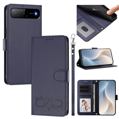 Happy Heart Pattern Magnetic Closure Vegan Leather Phone Case with Wrist Strap, For Tecno Spark 40 5G, For Tecno Spark Slim, For Tecno Spark GO 2024, For Tecno Spark 40C, For Tecno Pova 7 Pro 5G, For Tecno Spark 40 Pro+ 4G, For Tecno Spark 40 Pro 4G   ...