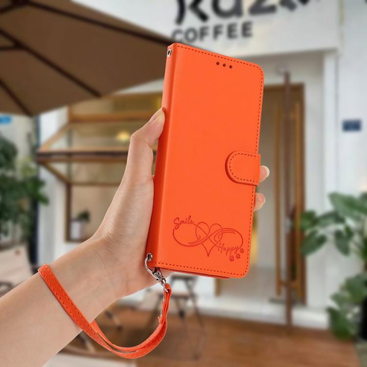 Happy Heart Pattern Magnetic Closure Vegan Leather Phone Case with Wrist Strap, For Tecno Pop 10, For Tecno Spark 20 Pro, For Tecno Spark GO 2023, For Tecno Pova 7 Neo 4G, For Tecno Spark 50 5G, For Tecno Spark 50 4G KN4, For Tecno Camon 50 Pro 4G     ...