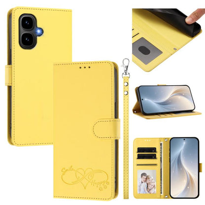 Happy Heart Pattern Magnetic Closure Vegan Leather Phone Case with Wrist Strap, For Tecno Pop 10, For Tecno Spark 20 Pro, For Tecno Spark GO 2023, For Tecno Pova 7 Neo 4G, For Tecno Spark 50 5G, For Tecno Spark 50 4G KN4, For Tecno Camon 50 Pro 4G     ...