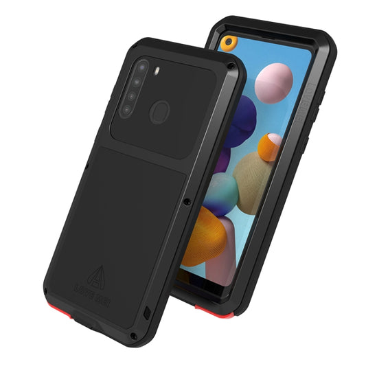 Coque de protection LOVE MEI en métal antichoc, étanche et anti-poussière avec verre, pour Samsung Galaxy A21 (version américaine), pour Samsung Galaxy A51 5G, pour Samsung Galaxy A71 5G, pour Samsung Galaxy S20 FE