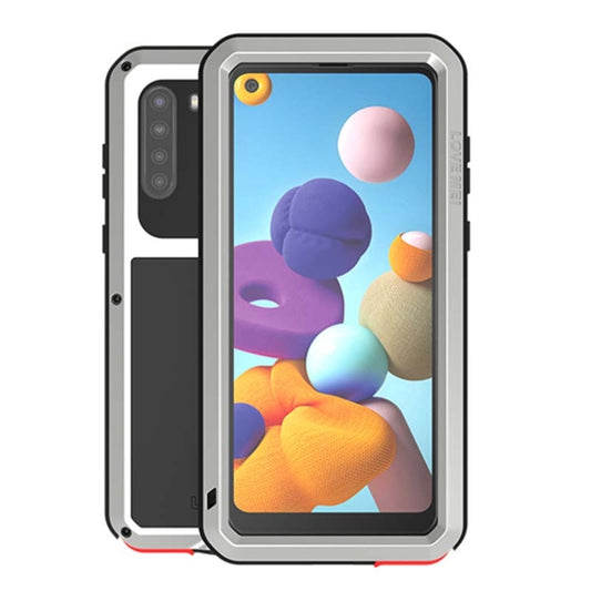 Coque de protection LOVE MEI en métal antichoc, étanche et anti-poussière avec verre, pour Samsung Galaxy A21 (version américaine), pour Samsung Galaxy A51 5G, pour Samsung Galaxy A71 5G, pour Samsung Galaxy S20 FE