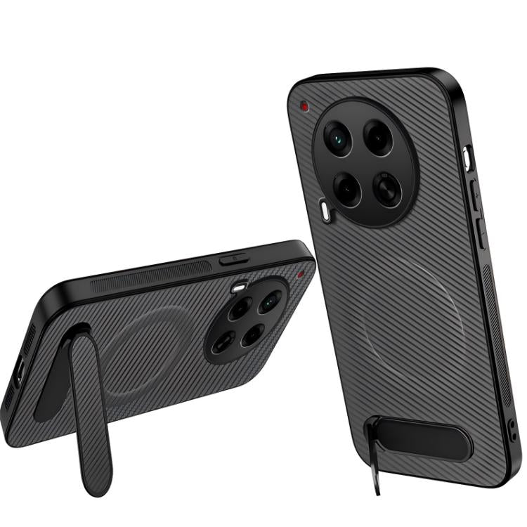 WANLONFENG Kickstand Carbon Fiber Texture Magnetic Phone Case, For Tecno Pova 7 4G / Pova 7 Neo, For Tecno Pova Curve 2, For Tecno Camon 50 Pro 4G, For Tecno Camon 50 4G, For Tecno Pova Slim / Spark Slim, For Tecno Pova 7 Pro 5G, For Tecno Pova 7 5G   ...