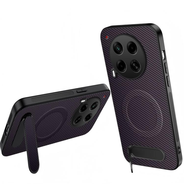 WANLONFENG Kickstand Carbon Fiber Texture Magnetic Phone Case, For Tecno Pova 7 4G / Pova 7 Neo, For Tecno Pova Curve 2, For Tecno Camon 50 Pro 4G, For Tecno Camon 50 4G, For Tecno Pova Slim / Spark Slim, For Tecno Pova 7 Pro 5G, For Tecno Pova 7 5G   ...