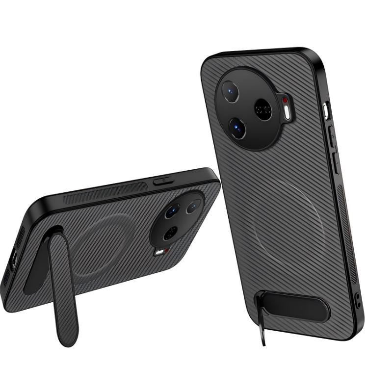 WANLONFENG Kickstand Carbon Fiber Texture Magnetic Phone Case, For Tecno Pova 7 4G / Pova 7 Neo, For Tecno Pova Curve 2, For Tecno Camon 50 Pro 4G, For Tecno Camon 50 4G, For Tecno Pova Slim / Spark Slim, For Tecno Pova 7 Pro 5G, For Tecno Pova 7 5G   ...