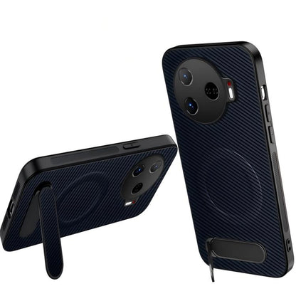 WANLONFENG Kickstand Carbon Fiber Texture Magnetic Phone Case, For Tecno Pova 7 4G / Pova 7 Neo, For Tecno Pova Curve 2, For Tecno Camon 50 Pro 4G, For Tecno Camon 50 4G, For Tecno Pova Slim / Spark Slim, For Tecno Pova 7 Pro 5G, For Tecno Pova 7 5G   ...