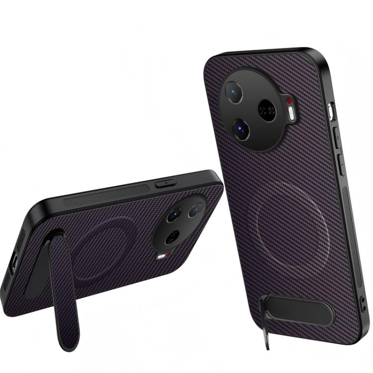 WANLONFENG Kickstand Carbon Fiber Texture Magnetic Phone Case, For Tecno Pova 7 4G / Pova 7 Neo, For Tecno Pova Curve 2, For Tecno Camon 50 Pro 4G, For Tecno Camon 50 4G, For Tecno Pova Slim / Spark Slim, For Tecno Pova 7 Pro 5G, For Tecno Pova 7 5G   ...