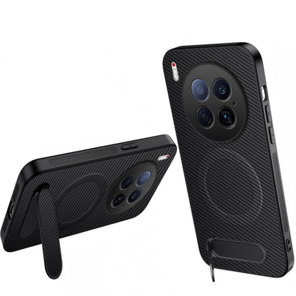 WANLONFENG Kickstand Carbon Fiber Texture Magnetic Phone Case, For Tecno Pova 7 4G / Pova 7 Neo, For Tecno Pova Curve 2, For Tecno Camon 50 Pro 4G, For Tecno Camon 50 4G, For Tecno Pova Slim / Spark Slim, For Tecno Pova 7 Pro 5G, For Tecno Pova 7 5G   ...