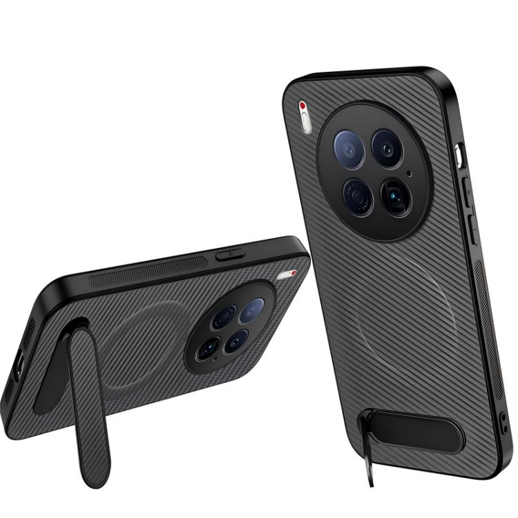 WANLONFENG Kickstand Carbon Fiber Texture Magnetic Phone Case, For Tecno Pova 7 4G / Pova 7 Neo, For Tecno Pova Curve 2, For Tecno Camon 50 Pro 4G, For Tecno Camon 50 4G, For Tecno Pova Slim / Spark Slim, For Tecno Pova 7 Pro 5G, For Tecno Pova 7 5G   ...