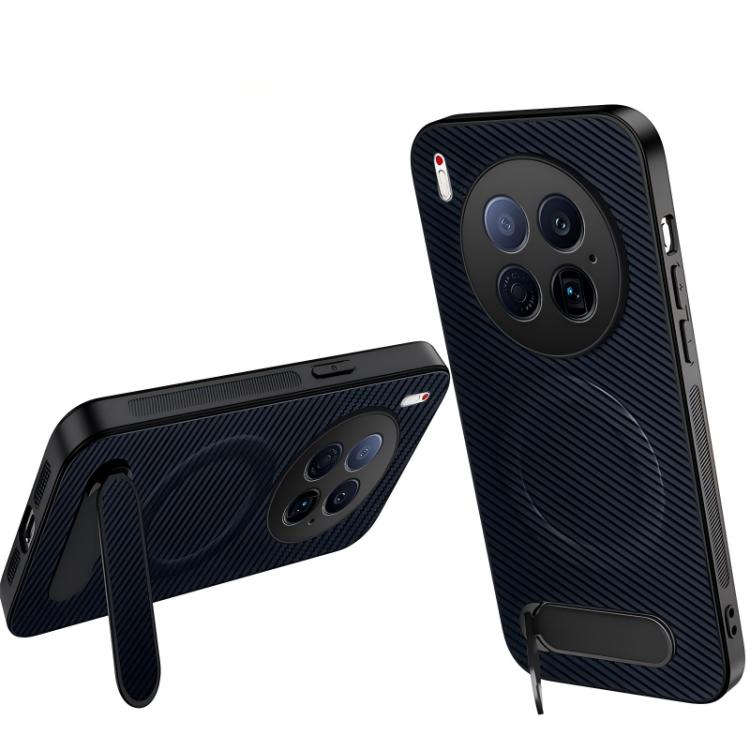 WANLONFENG Kickstand Carbon Fiber Texture Magnetic Phone Case, For Tecno Pova 7 4G / Pova 7 Neo, For Tecno Pova Curve 2, For Tecno Camon 50 Pro 4G, For Tecno Camon 50 4G, For Tecno Pova Slim / Spark Slim, For Tecno Pova 7 Pro 5G, For Tecno Pova 7 5G   ...