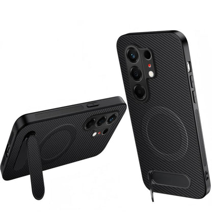 WANLONFENG Kickstand Carbon Fiber Texture Magnetic Phone Case, For Tecno Pova 7 4G / Pova 7 Neo, For Tecno Pova Curve 2, For Tecno Camon 50 Pro 4G, For Tecno Camon 50 4G, For Tecno Pova Slim / Spark Slim, For Tecno Pova 7 Pro 5G, For Tecno Pova 7 5G   ...