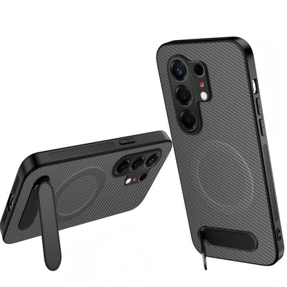 WANLONFENG Kickstand Carbon Fiber Texture Magnetic Phone Case, For Tecno Pova 7 4G / Pova 7 Neo, For Tecno Pova Curve 2, For Tecno Camon 50 Pro 4G, For Tecno Camon 50 4G, For Tecno Pova Slim / Spark Slim, For Tecno Pova 7 Pro 5G, For Tecno Pova 7 5G   ...