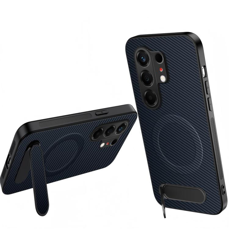 WANLONFENG Kickstand Carbon Fiber Texture Magnetic Phone Case, For Tecno Pova 7 4G / Pova 7 Neo, For Tecno Pova Curve 2, For Tecno Camon 50 Pro 4G, For Tecno Camon 50 4G, For Tecno Pova Slim / Spark Slim, For Tecno Pova 7 Pro 5G, For Tecno Pova 7 5G   ...