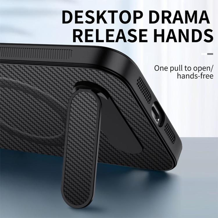 WANLONFENG Kickstand Carbon Fiber Texture Magnetic Phone Case, For Tecno Pova 7 4G / Pova 7 Neo, For Tecno Pova Curve 2, For Tecno Camon 50 Pro 4G, For Tecno Camon 50 4G, For Tecno Pova Slim / Spark Slim, For Tecno Pova 7 Pro 5G, For Tecno Pova 7 5G   ...