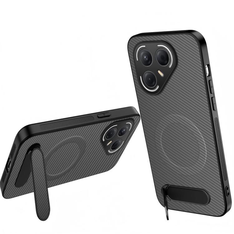 WANLONFENG Kickstand Carbon Fiber Texture Magnetic Phone Case, For Tecno Pova 7 4G / Pova 7 Neo, For Tecno Pova Curve 2, For Tecno Camon 50 Pro 4G, For Tecno Camon 50 4G, For Tecno Pova Slim / Spark Slim, For Tecno Pova 7 Pro 5G, For Tecno Pova 7 5G   ...