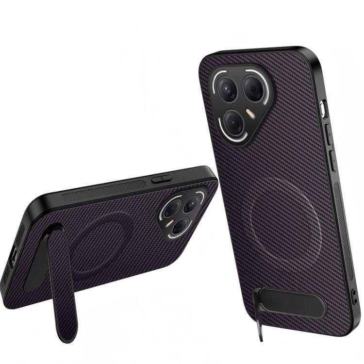 WANLONFENG Kickstand Carbon Fiber Texture Magnetic Phone Case, For Tecno Pova 7 4G / Pova 7 Neo, For Tecno Pova Curve 2, For Tecno Camon 50 Pro 4G, For Tecno Camon 50 4G, For Tecno Pova Slim / Spark Slim, For Tecno Pova 7 Pro 5G, For Tecno Pova 7 5G   ...