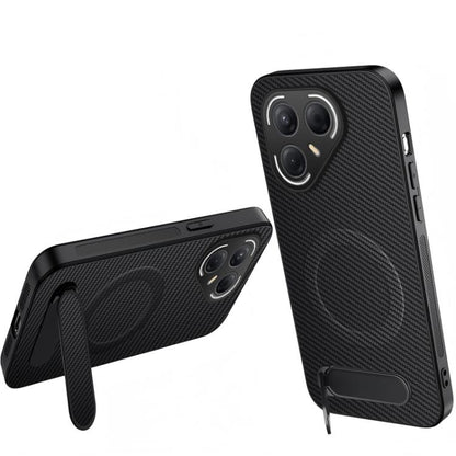 WANLONFENG Kickstand Carbon Fiber Texture Magnetic Phone Case, For Tecno Pova 7 4G / Pova 7 Neo, For Tecno Pova Curve 2, For Tecno Camon 50 Pro 4G, For Tecno Camon 50 4G, For Tecno Pova Slim / Spark Slim, For Tecno Pova 7 Pro 5G, For Tecno Pova 7 5G   ...