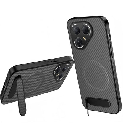 WANLONFENG Kickstand Carbon Fiber Texture Magnetic Phone Case, For Tecno Pova 7 4G / Pova 7 Neo, For Tecno Pova Curve 2, For Tecno Camon 50 Pro 4G, For Tecno Camon 50 4G, For Tecno Pova Slim / Spark Slim, For Tecno Pova 7 Pro 5G, For Tecno Pova 7 5G   ...