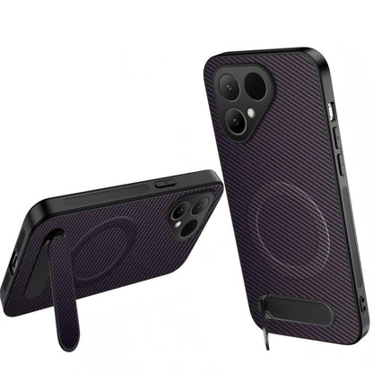 WANLONFENG Kickstand Carbon Fiber Texture Magnetic Phone Case, For Tecno Pova 7 4G / Pova 7 Neo, For Tecno Pova Curve 2, For Tecno Camon 50 Pro 4G, For Tecno Camon 50 4G, For Tecno Pova Slim / Spark Slim, For Tecno Pova 7 Pro 5G, For Tecno Pova 7 5G   ...