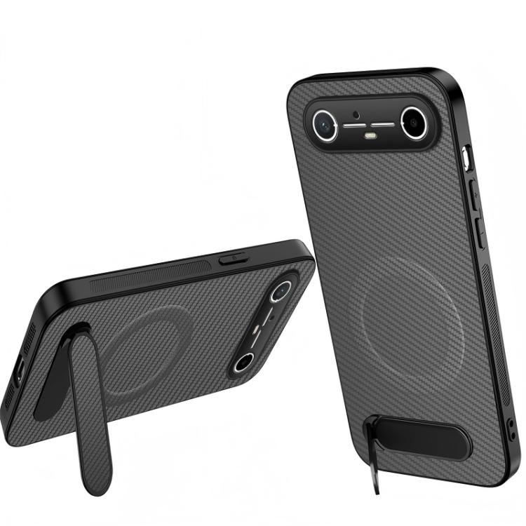 WANLONFENG Kickstand Carbon Fiber Texture Magnetic Phone Case, For Tecno Pova 7 4G / Pova 7 Neo, For Tecno Pova Curve 2, For Tecno Camon 50 Pro 4G, For Tecno Camon 50 4G, For Tecno Pova Slim / Spark Slim, For Tecno Pova 7 Pro 5G, For Tecno Pova 7 5G   ...