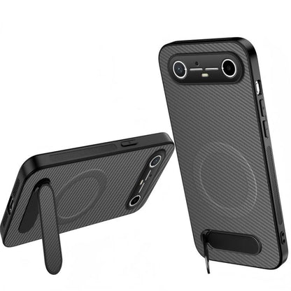 WANLONFENG Kickstand Carbon Fiber Texture Magnetic Phone Case, For Tecno Pova 7 4G / Pova 7 Neo, For Tecno Pova Curve 2, For Tecno Camon 50 Pro 4G, For Tecno Camon 50 4G, For Tecno Pova Slim / Spark Slim, For Tecno Pova 7 Pro 5G, For Tecno Pova 7 5G   ...